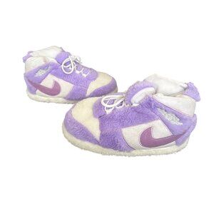 Nike Purple & White Fuzzy Slippers Size 36-44 For Adults